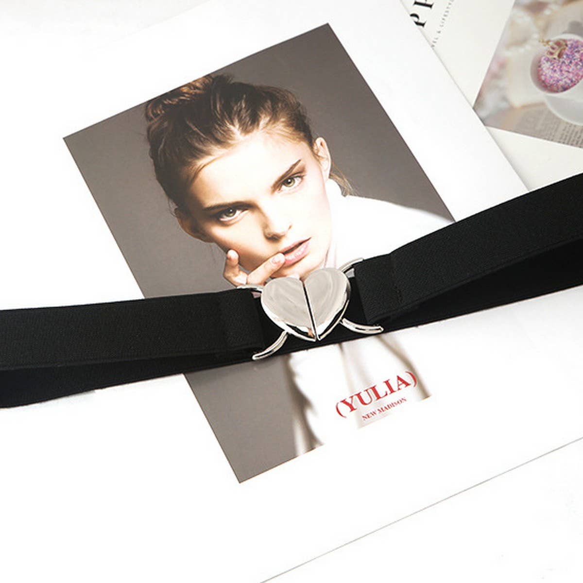 NINEXIS - Wholesale Belt - Women's - CWABE0562_LOVE BUCKLE ELASTIC BELT4