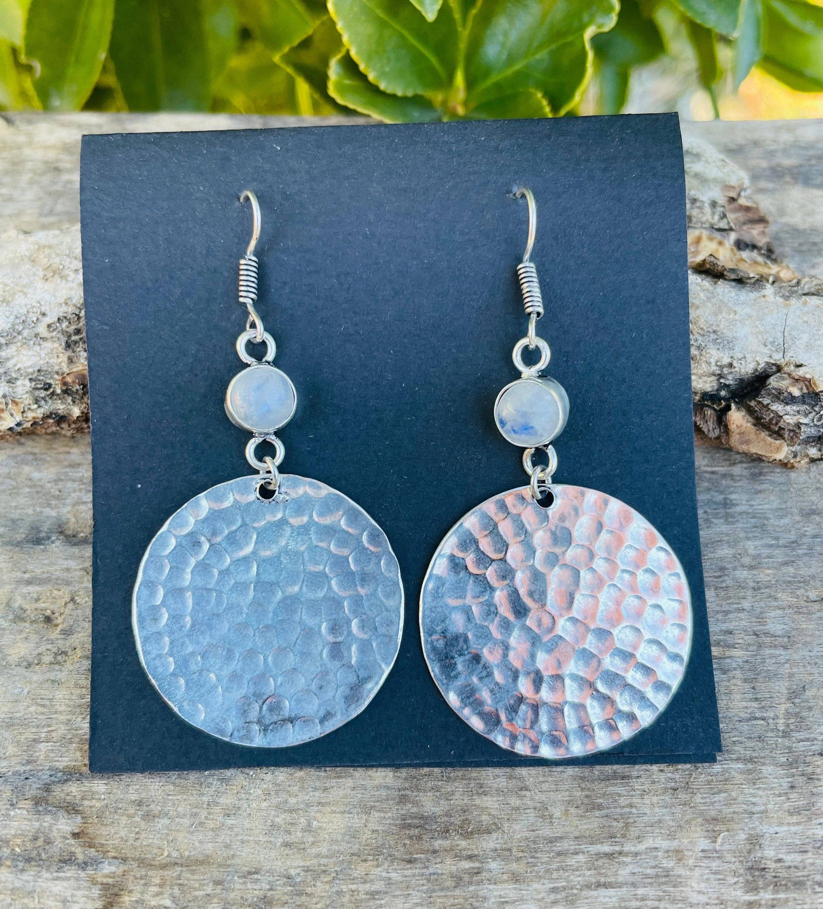 Kaali Boutique – Brincos de argola por atacado – Brincos de Pendente de Pedra da Lua Étnico, rústico, yoga, hippie, cigano, bonito, psy, boémio, festival5