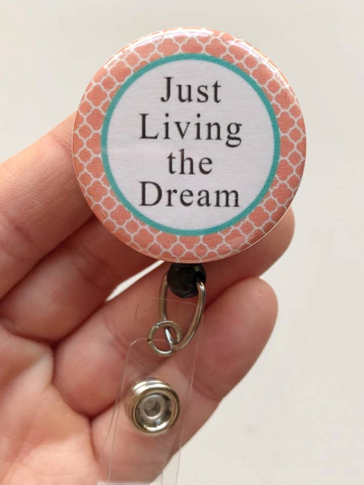 Another Day In Paradise Badge Reel for wholesale by Amanda Rose Thread Co