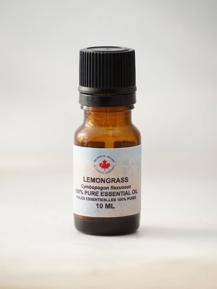 10 ml di olio essenziale di citronella per la vendita all'ingrosso da parte di Boreal Soap and Candle Company Inc.