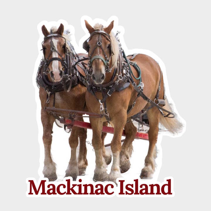 Autocolante Vinil Dray Horses por atacado de Mackinac Memories