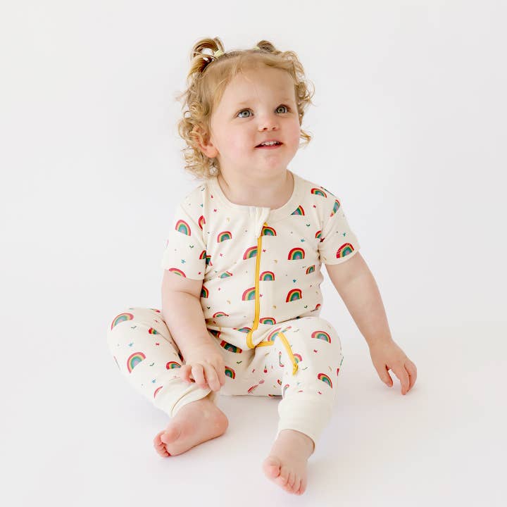 Parade Organics - Wholesale Jumpsuit - Baby - Signature Print '2-Way' Zip Romper - Short Sleeve15