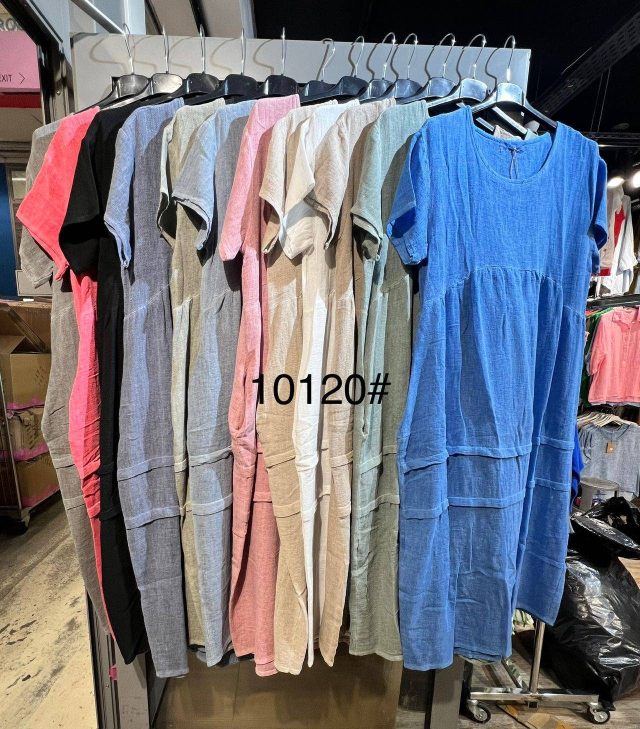 LÉA & LUC - Wholesale Jurk - Dames - Jurk van 50% katoen en 50% linnen REF. 101209