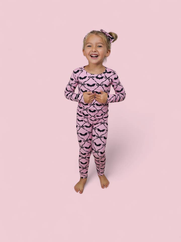 Dream Big Little Co. - Wholesale Sleepwear Set - Kids - BATTY BOWS DREAM SET14
