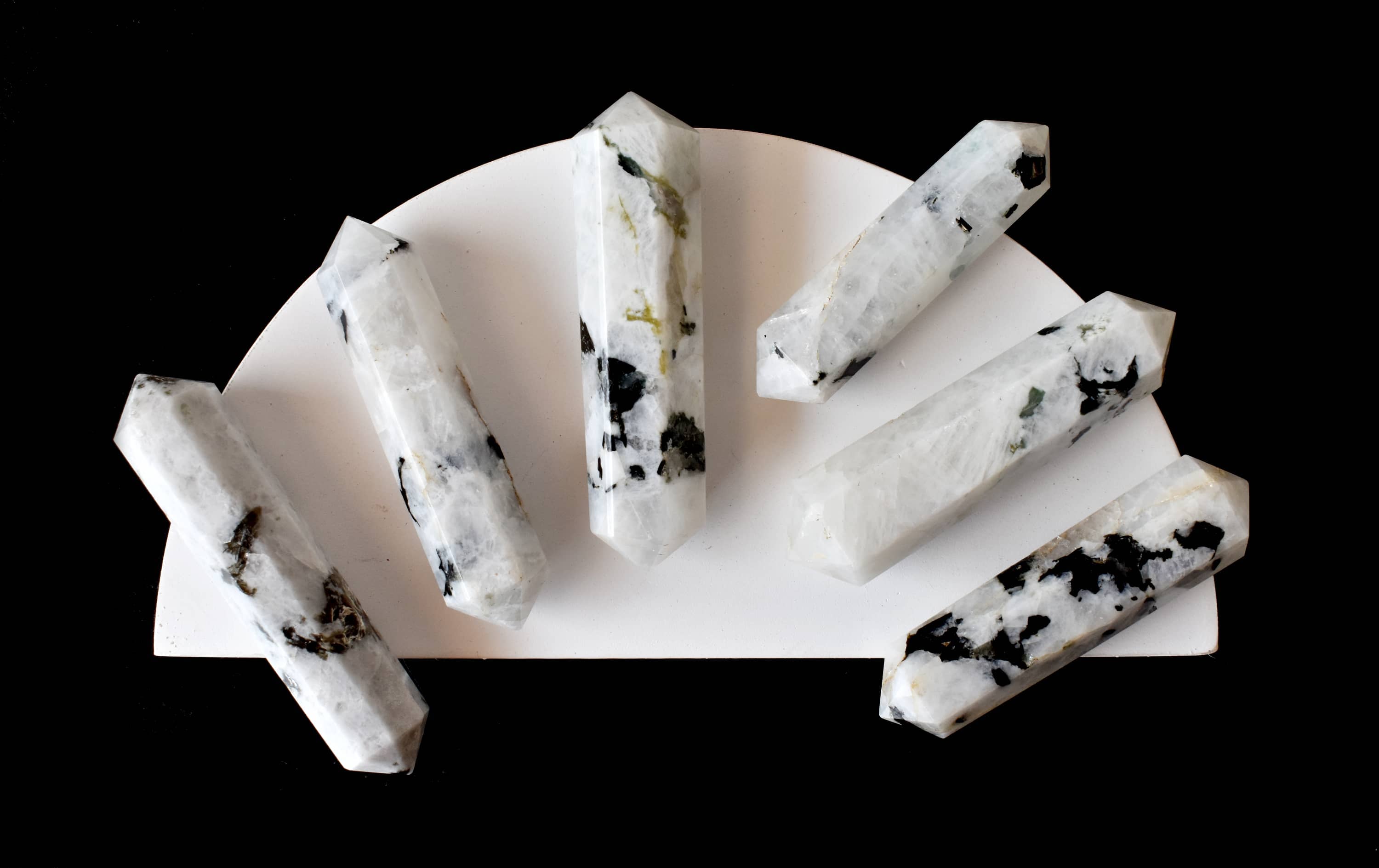 Soothing Crystals – wholesale Andlig sten/kristall – Kristallpunkter | Regnbågsmånsten | Dubbelspetsade pennor3