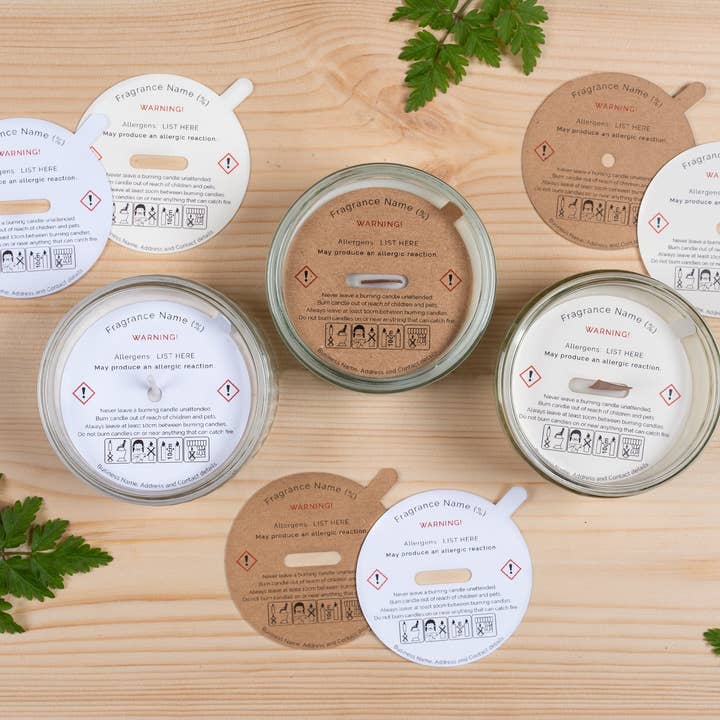 Fernery Designs – Suporte de vela por atacado – Capas de poeira personalizadas CLP Kraft Candle - para pavio de madeira1