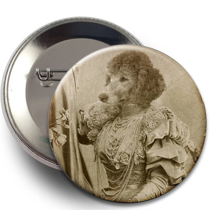 The Wild Oddisorium - Wholesale Lapel Pin/Button - Dog Buttons, Pins, Badges, POS, Funny Dogs in Clothes, Cute28