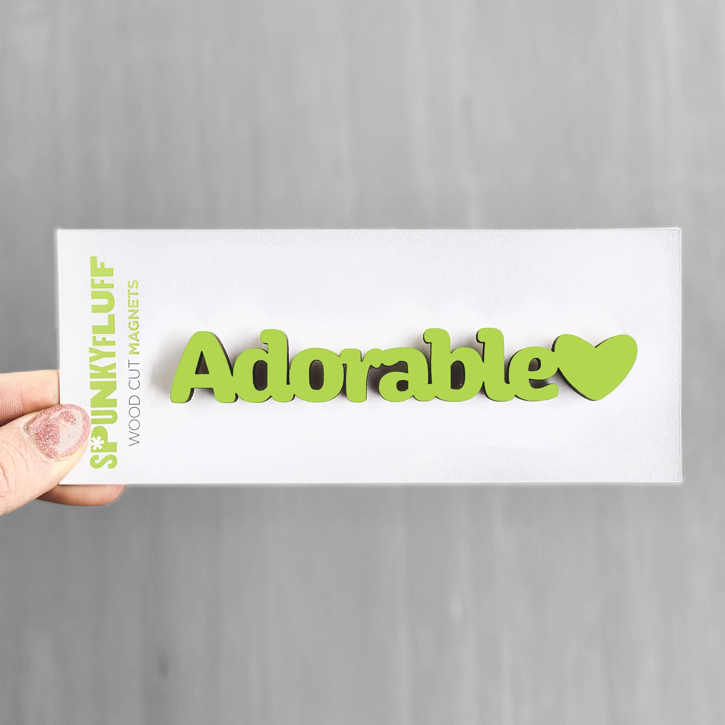 Spunky Fluff - Wholesale Magnet - Adorable Tiny Word Magnet, Cute Wood Word Photo Magnet22