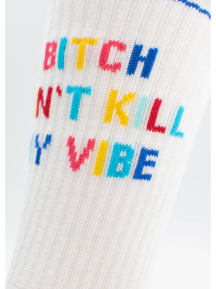 J.Clay - Wholesale Socks - Unisex - Bitch Don't Kill My Vibe - Tennis Socks