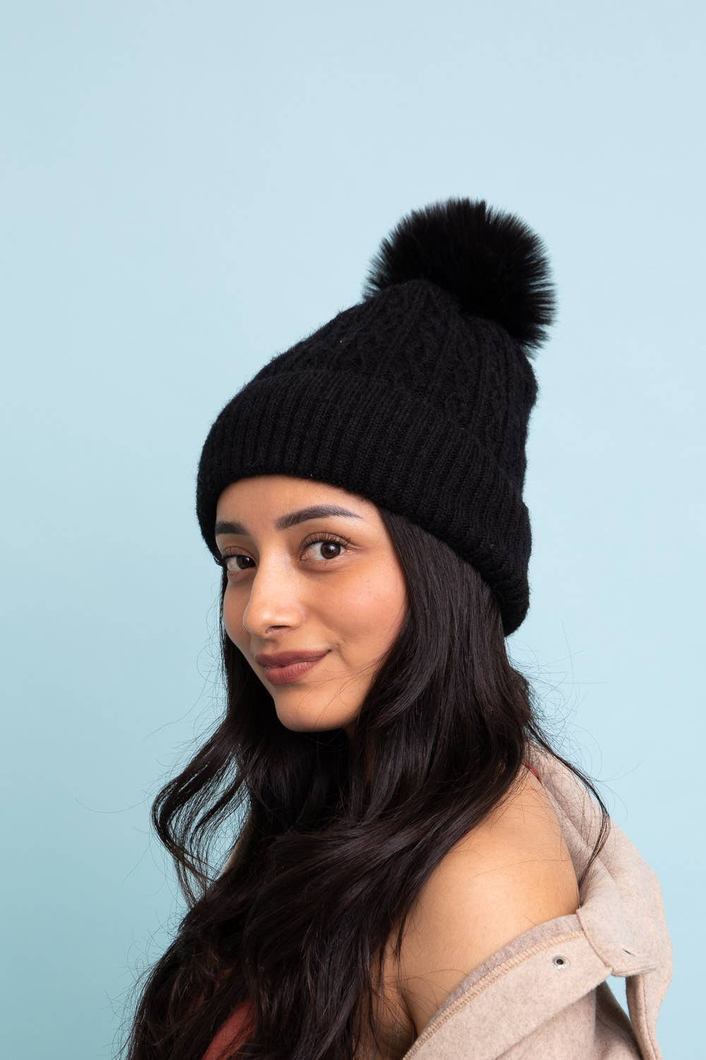 Leto Accessories - Wholesale Beanie - Women's - Cable Knit Cuffed Beanie 💕8