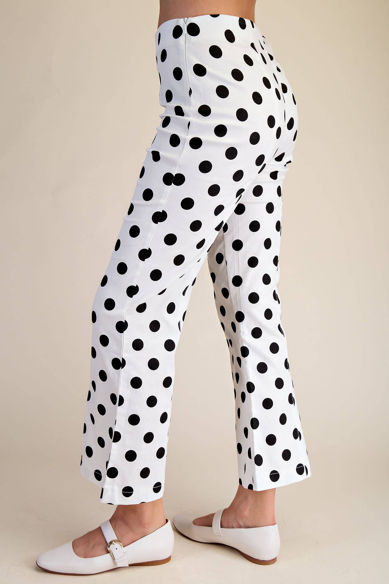 Glam - Wholesale Pants - Women's - Flare Crop Dot Pants14