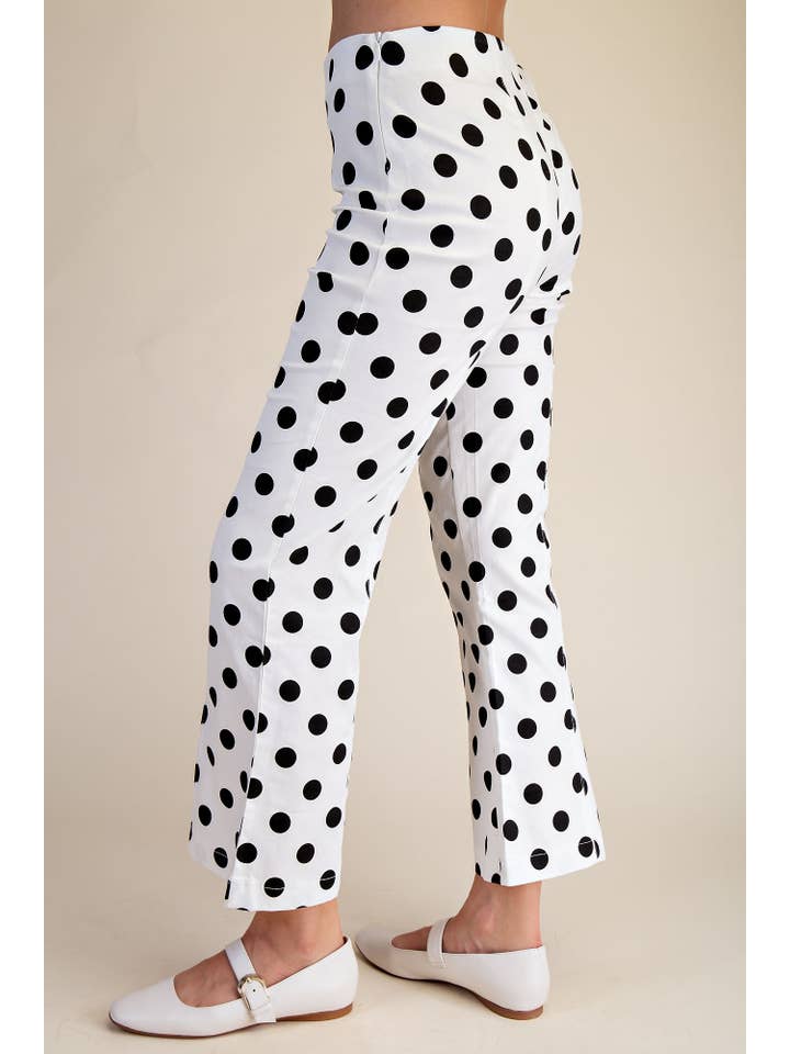 Glam - Wholesale Pants - Women's - Flare Crop Dot Pants14