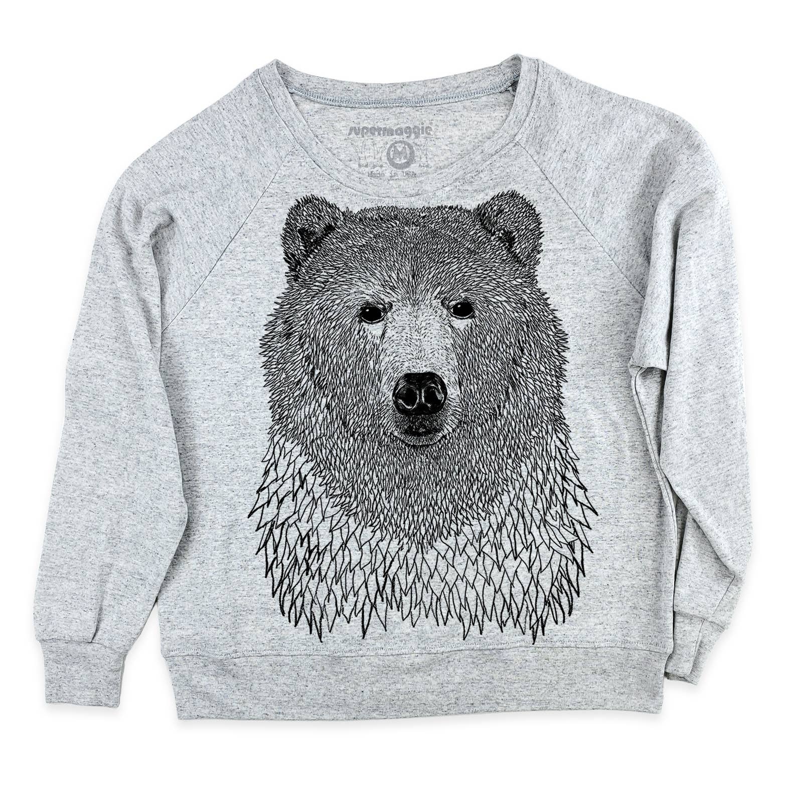 Supermaggie @ Faire - Wholesale Graphic Sweatshirt - Women's - Bear Pia Tri Blend Pullover5