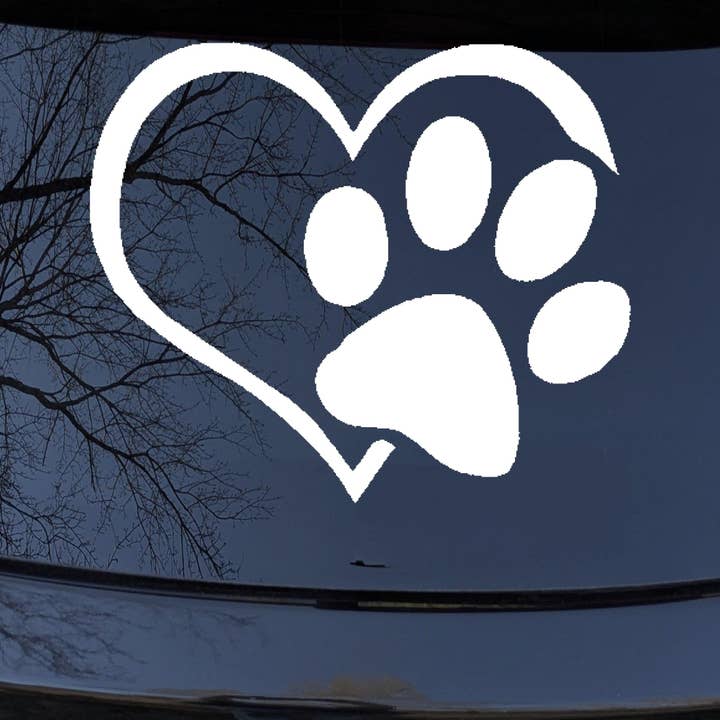 Animal Lover Paw Print Car Truck Window Decal Sticker for wholesale by Rad Dezigns