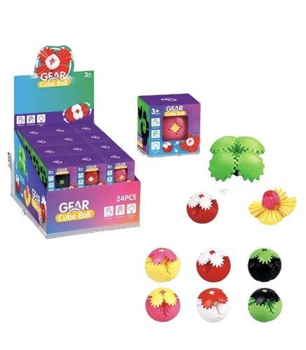 Handee Products (HPC) – Engroshandel Fidget - Børn – 2,5" Mini tandhjulsbolde fidget-legetøj - i æske0