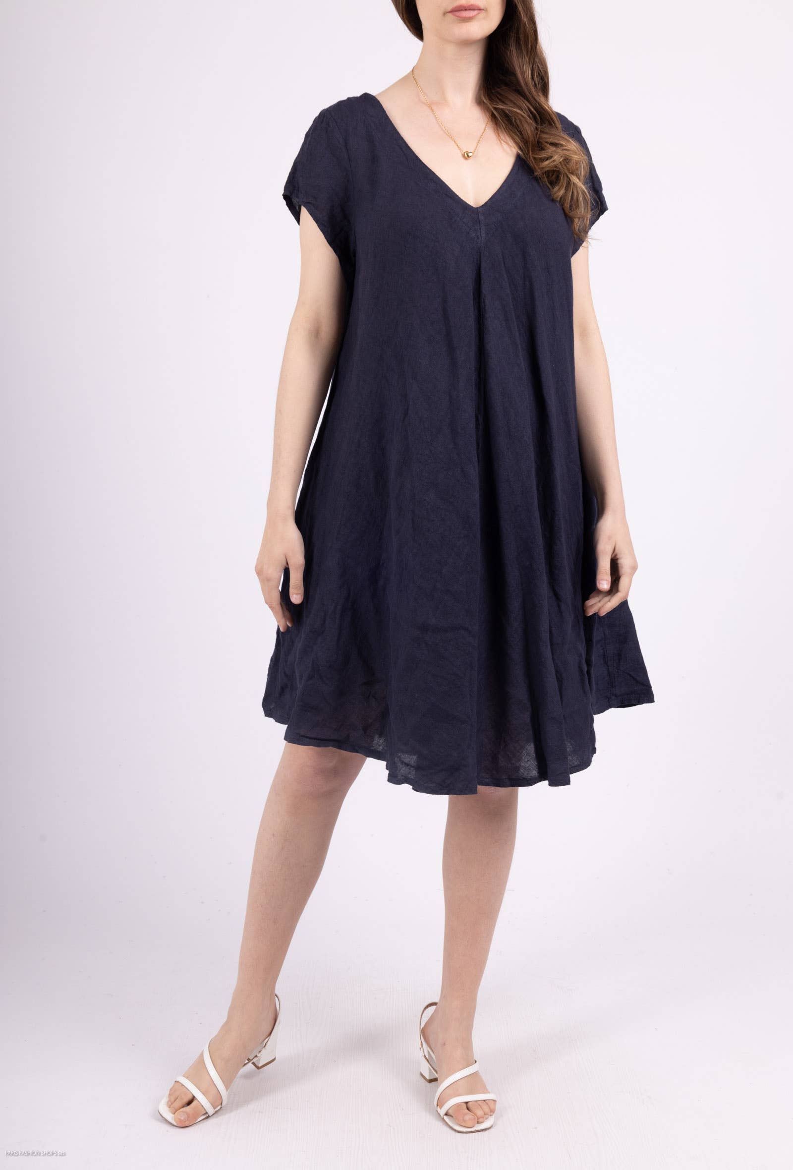 Shyloh - Wholesale Dress - Women's - Flowy linen dress with pockets 149525