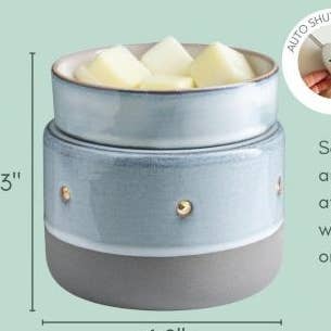 Starlight Wholesale LLC. – Großhandel Duftlampe – 2-in-1-Deluxe-Duftwärmer aus glasiertem Beton2