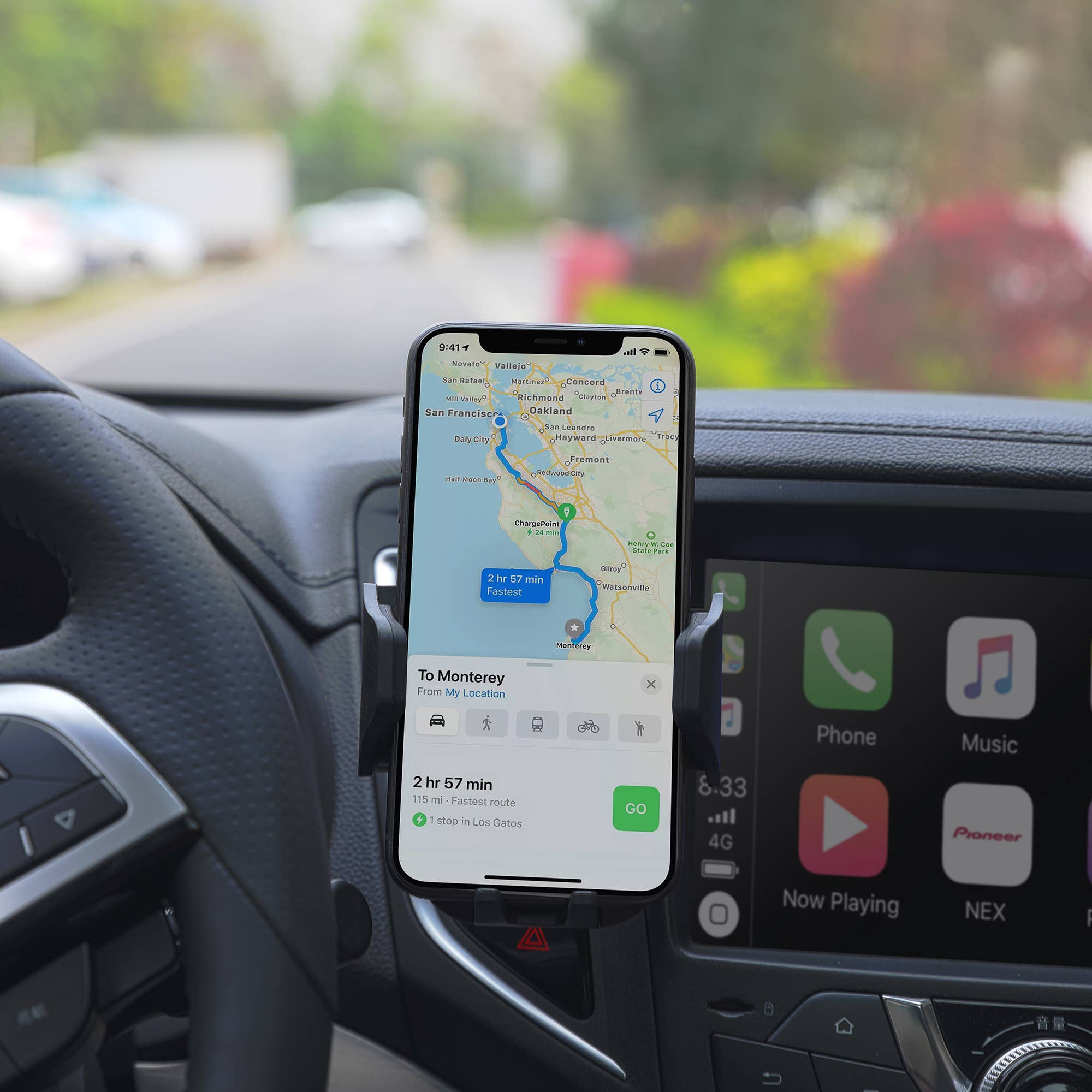 LAX Gadgets - Vente Support pour téléphone/tablette - Support d'aération pour berceau pour smartphone - Emballage de vente au détail2