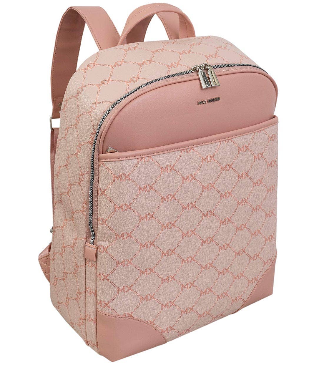 Magid - Wholesale Backpack - Women's - Max Studio Pebble Grain Signature Print Backpack with Front Zippered Pocket