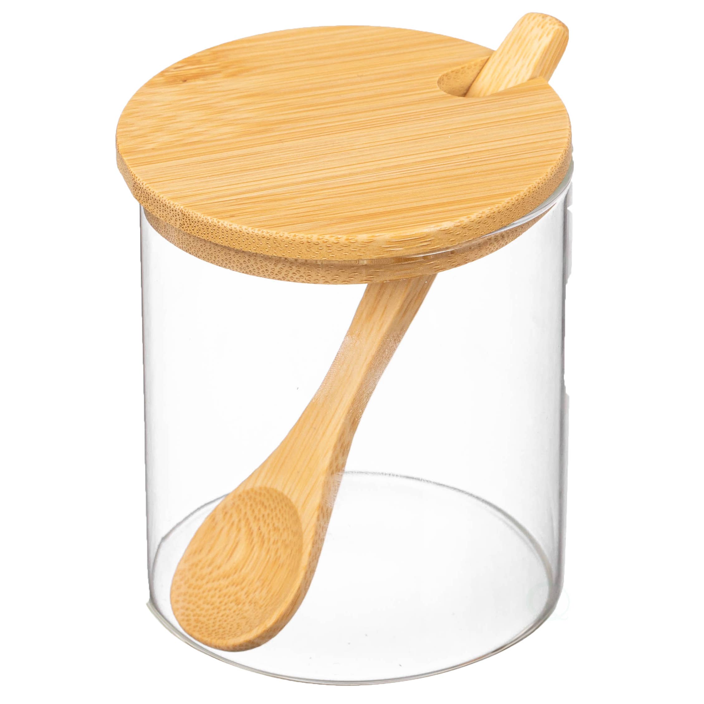 Quickway Imports - Wholesale Kitchen storage/organiser - Basicwise 3-Piece Glass Containers with Bamboo Lids and Tray7