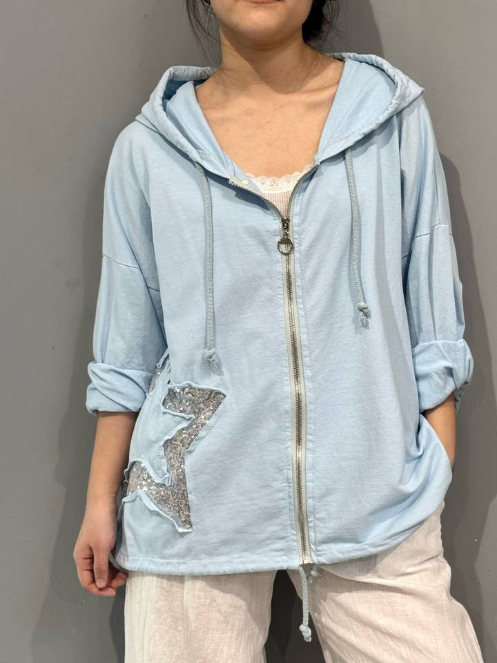 Cielo fashion - Wholesale Jacket - Women's - COTTON JACKET WITH STAR PAILLETTE2