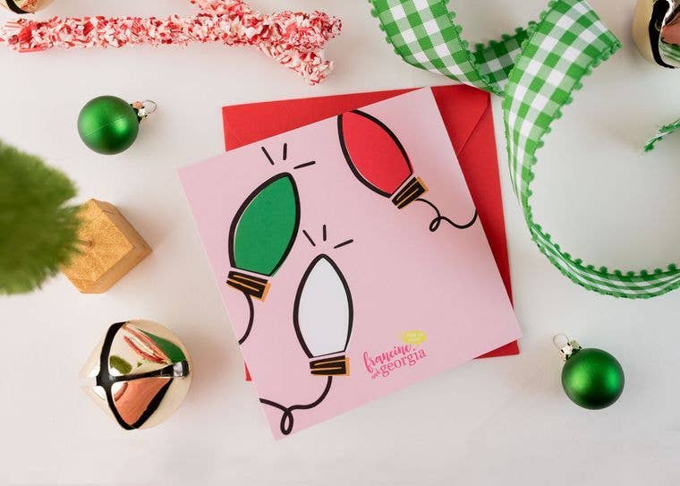 Francine and Georgia - Wholesale Christmas Card - Very Merry and Really Bright Greeting Card2