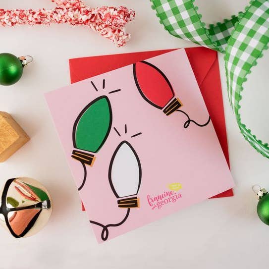 Francine and Georgia - Wholesale Christmas Card - Very Merry and Really Bright Greeting Card2