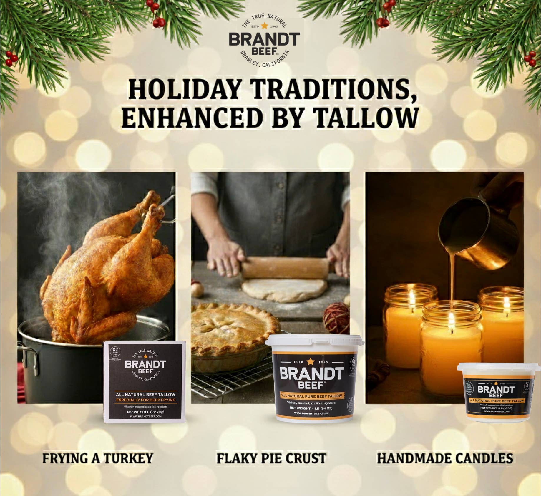 Brandt Beef - Wholesale Cooking Oil - Brandt Beef Tallow - 16oz - 100% Pure Beef Tallow3