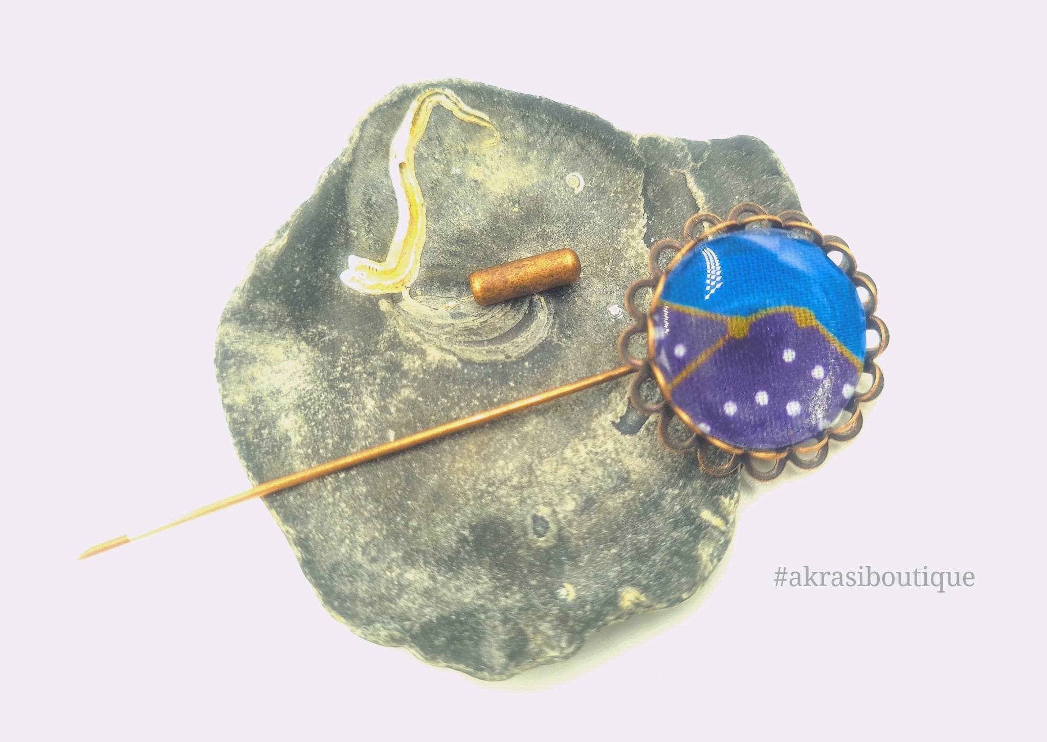 Akrasiboutique - Wholesale Lapel Pin/Button - African detail lapel pin | ankara scarf pin | hat pin3