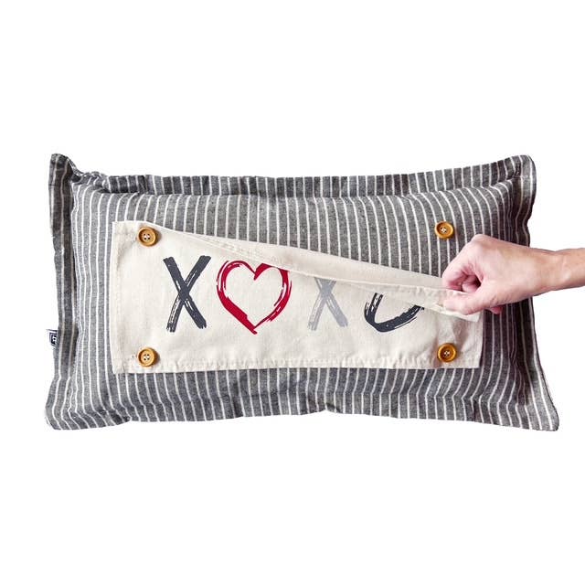 PillowPanels - Wholesale Throw/Decorative Pillow - CHARCOAL/CREAM STRIPES: PILLOW ONLY (with insert) 2