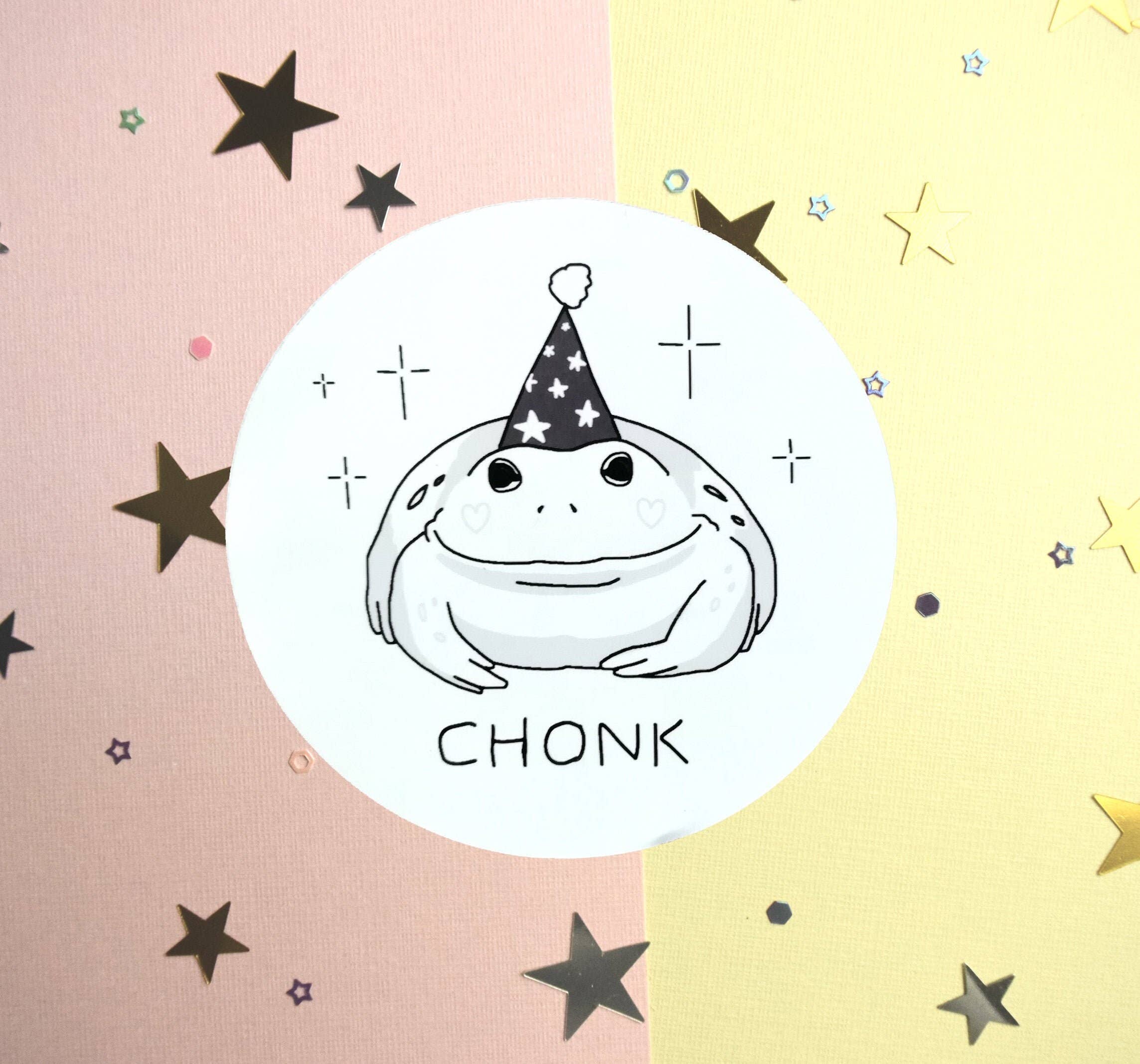 Nimbob - Wholesale Sticker - Chonk Frog Sticker - Magische Chonky Frog glanzende sticker0