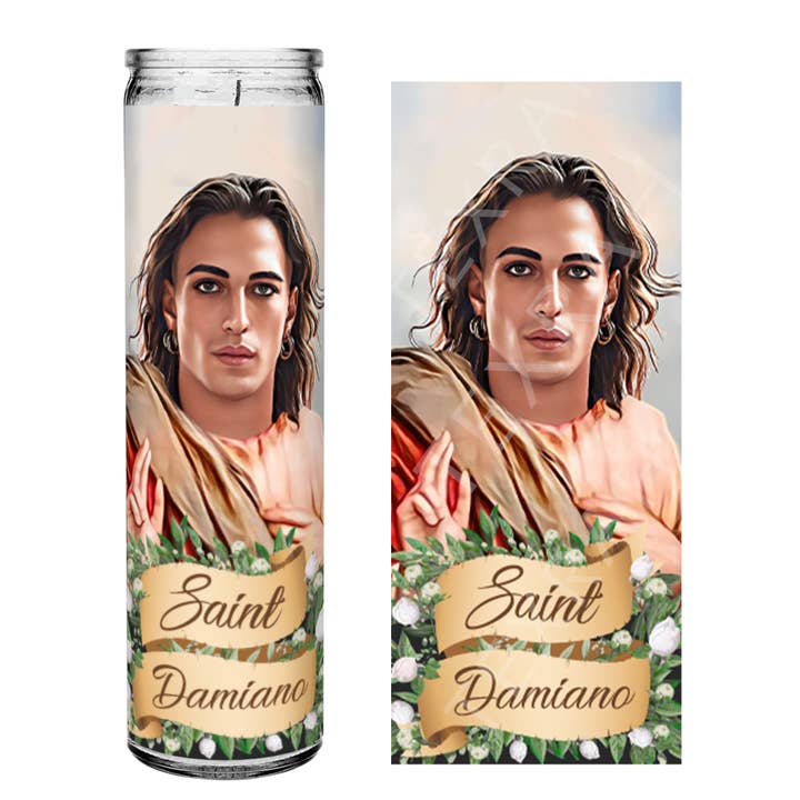 Bougie de prière italienne Saint Damiano David Måneskin pour la vente par Texrah