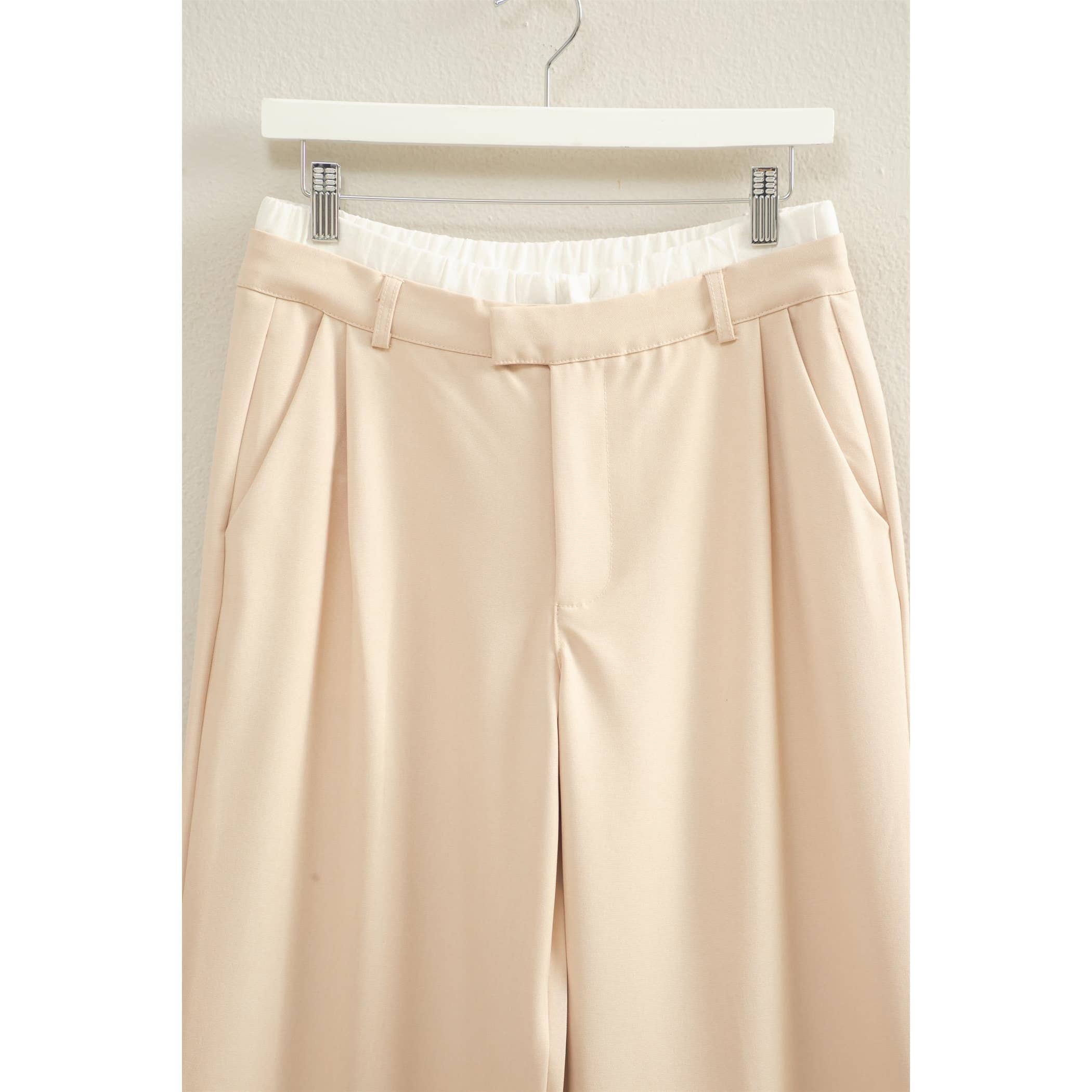 HYFVE – wholesale Byxor - Dam – Högmidjade byxor med veckdetaljer4