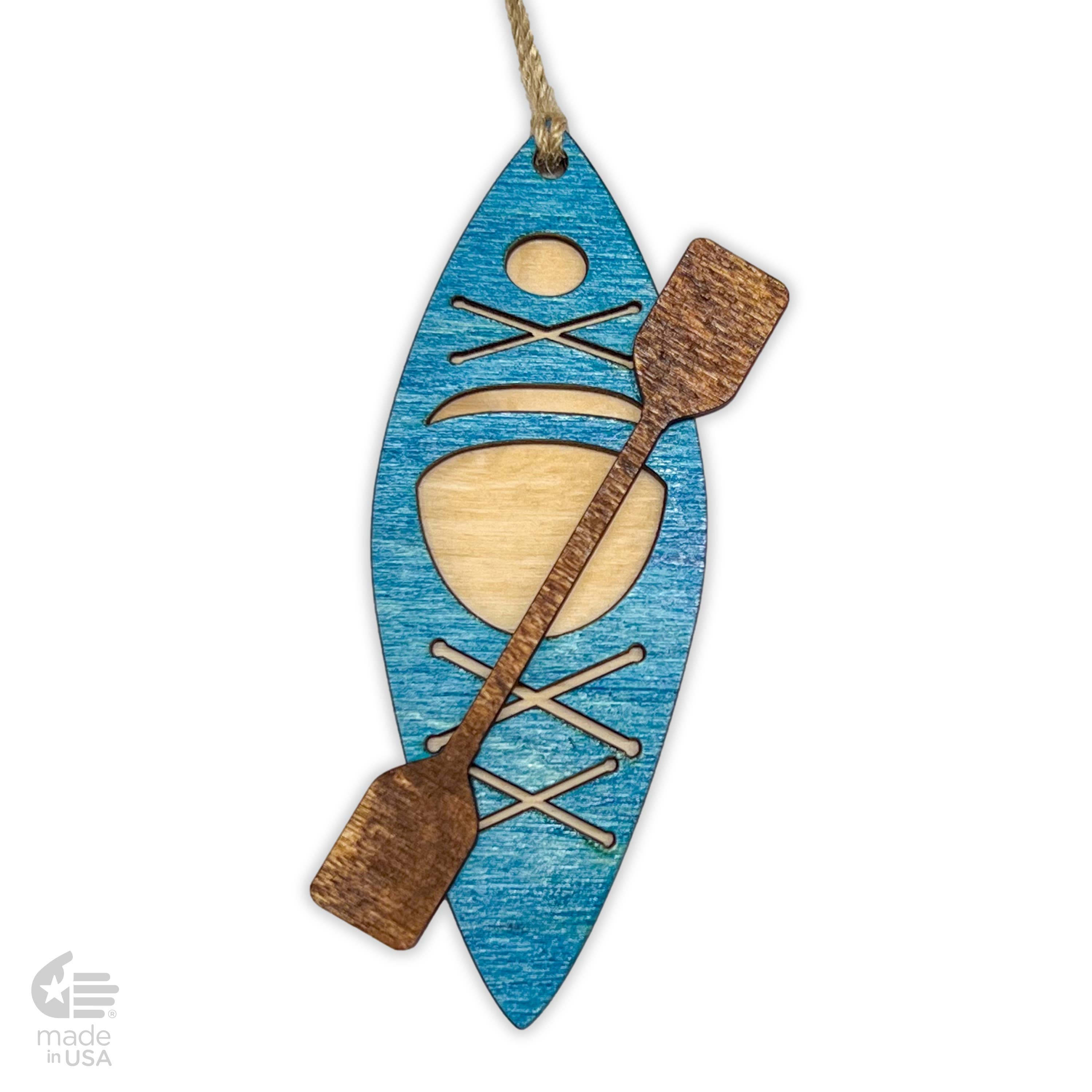 Bloom & Wander – wholesale Ornament – Kayak Ornaments | Lake Coastal | Christmas Customizable5