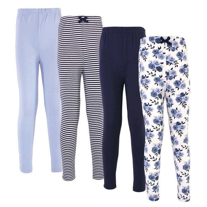 Touched by Nature Organic Cotton Leggings, Navy Floral for wholesale on Faire