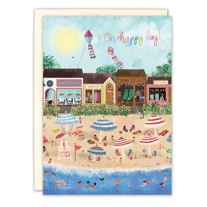 Seaside Beach Scene Birthday Card for wholesale by Biely & Shoaf