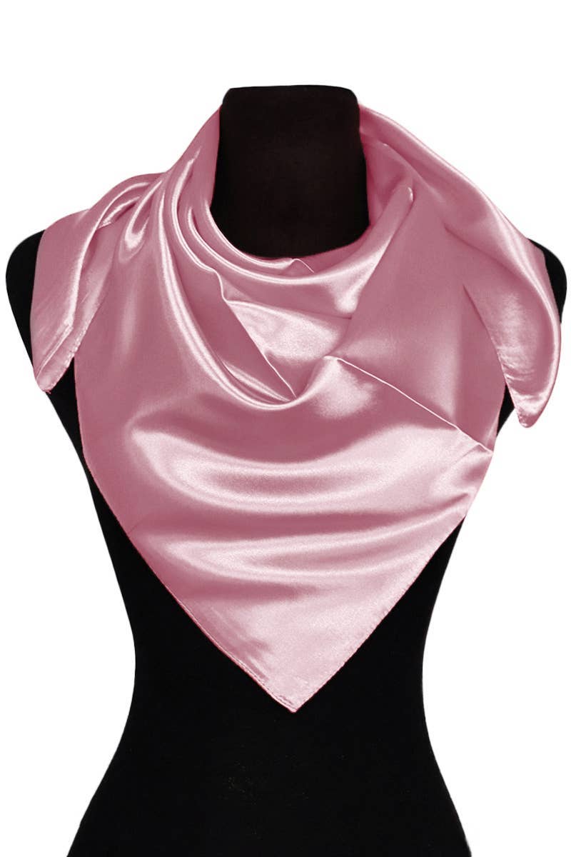 Cap Zone - Vente Écharpe – femme - Foulard carré brillant en satin polyester effet soie24