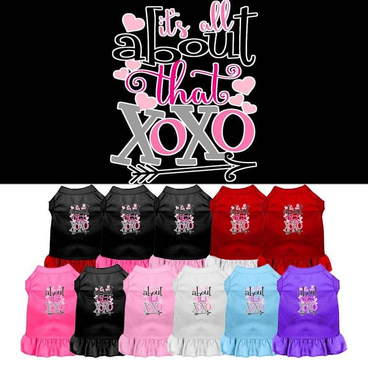 Pet Dress Screen Printed, "All About That XOXO" for wholesale by As You Wish Apparel