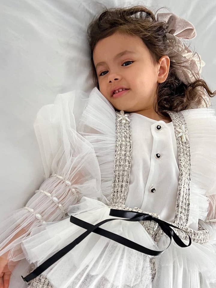 Petite Maison Kids – wholesale Dress – Kids – Vera Tweed Blouse and Skirt Set