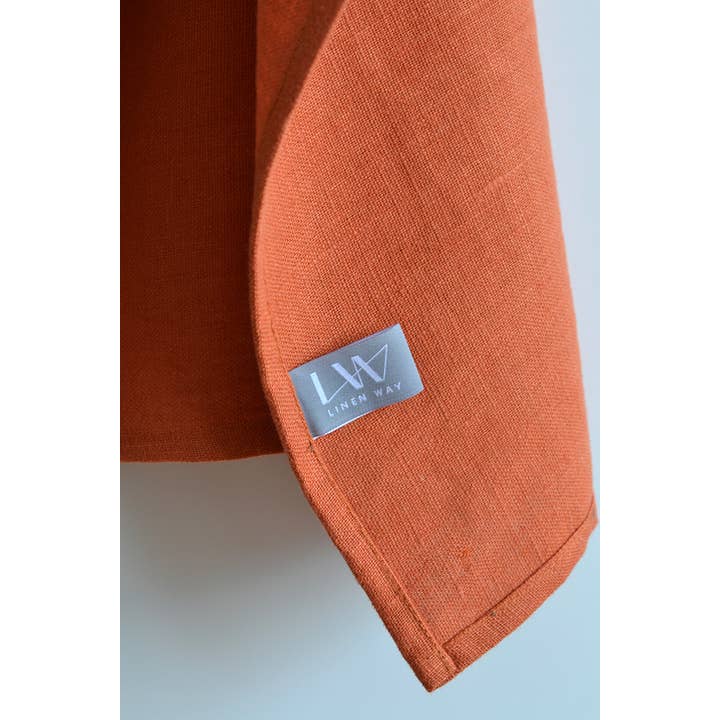 Linen Way Inc. - Wholesale Tea Towel - Tangerine Dream Linen Tea Towel Orange & Grey3