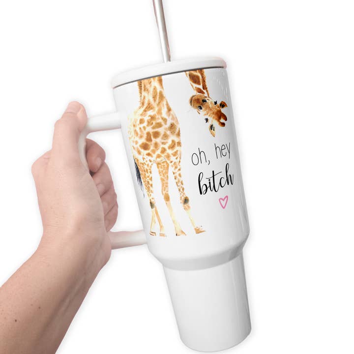 Hey Bitch Giraffe 40 Oz Tumbler for wholesale by tcbco
