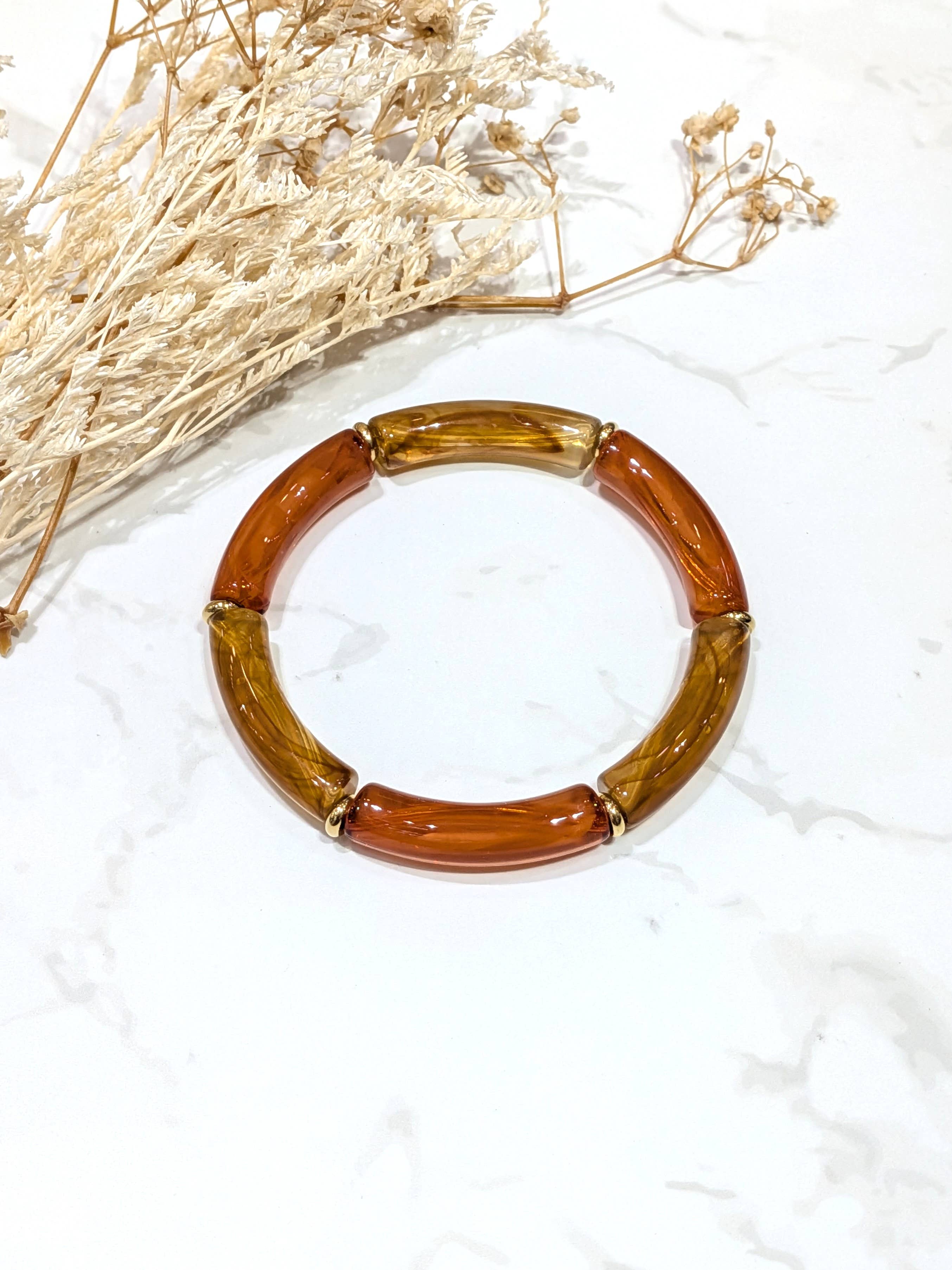 LOLO & YAYA - Wholesale Link & Chain Bracelet - 7mm Elastic Bracelet Kecy Resin8