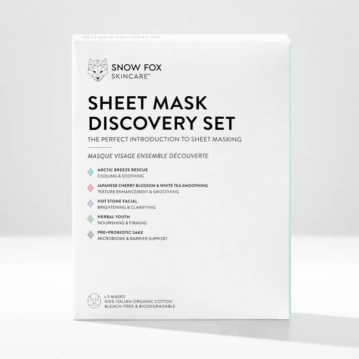 Sheet Mask Discovery Set for wholesale by Snow Fox Skincare