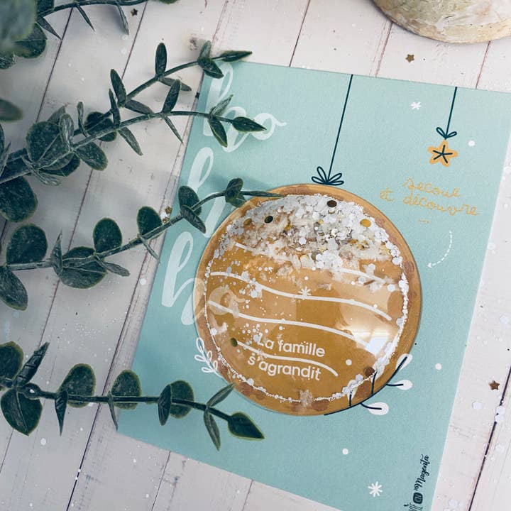 Cartes à secouer – Annonce grossesse la famille s'agrandit pour la vente par La vie en magenta