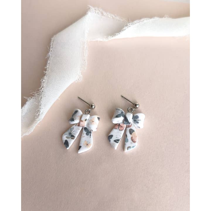 Clay & Fern Co. - Wholesale Dangle Earrings - Maeve Earrings | Polymer Clay Bow Earrings 2