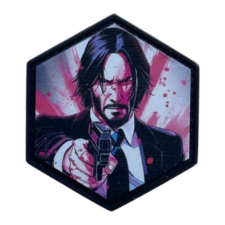 Hex John Wick PVC MORALE PATCH voor wholesale door ARTPATCHES