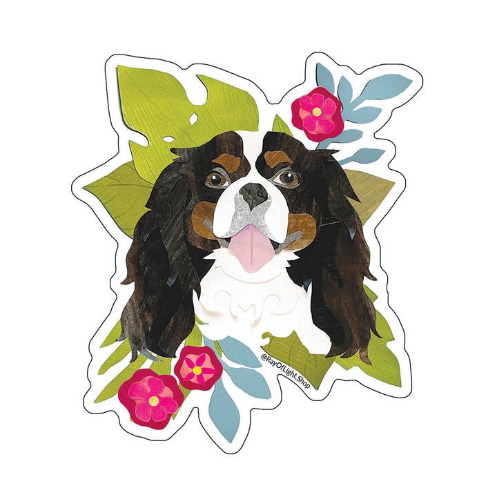 Cavalier king Charles Spaniel Sticker for wholesale by Ray Of Light