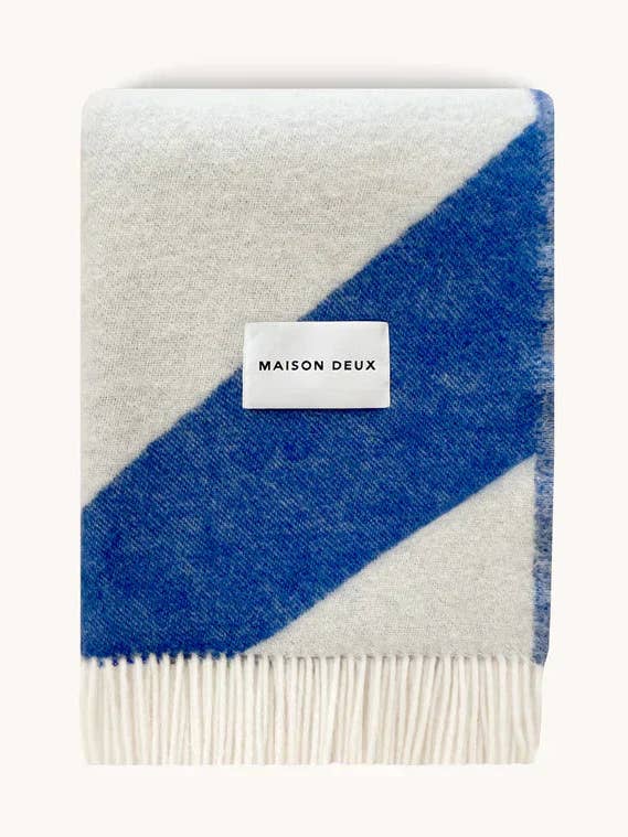 Blanket SWIRL Cobalt Blue / White 4.25 x 6.5ft for wholesale by VICI Brands: Premier Design Kids Goods 🌍