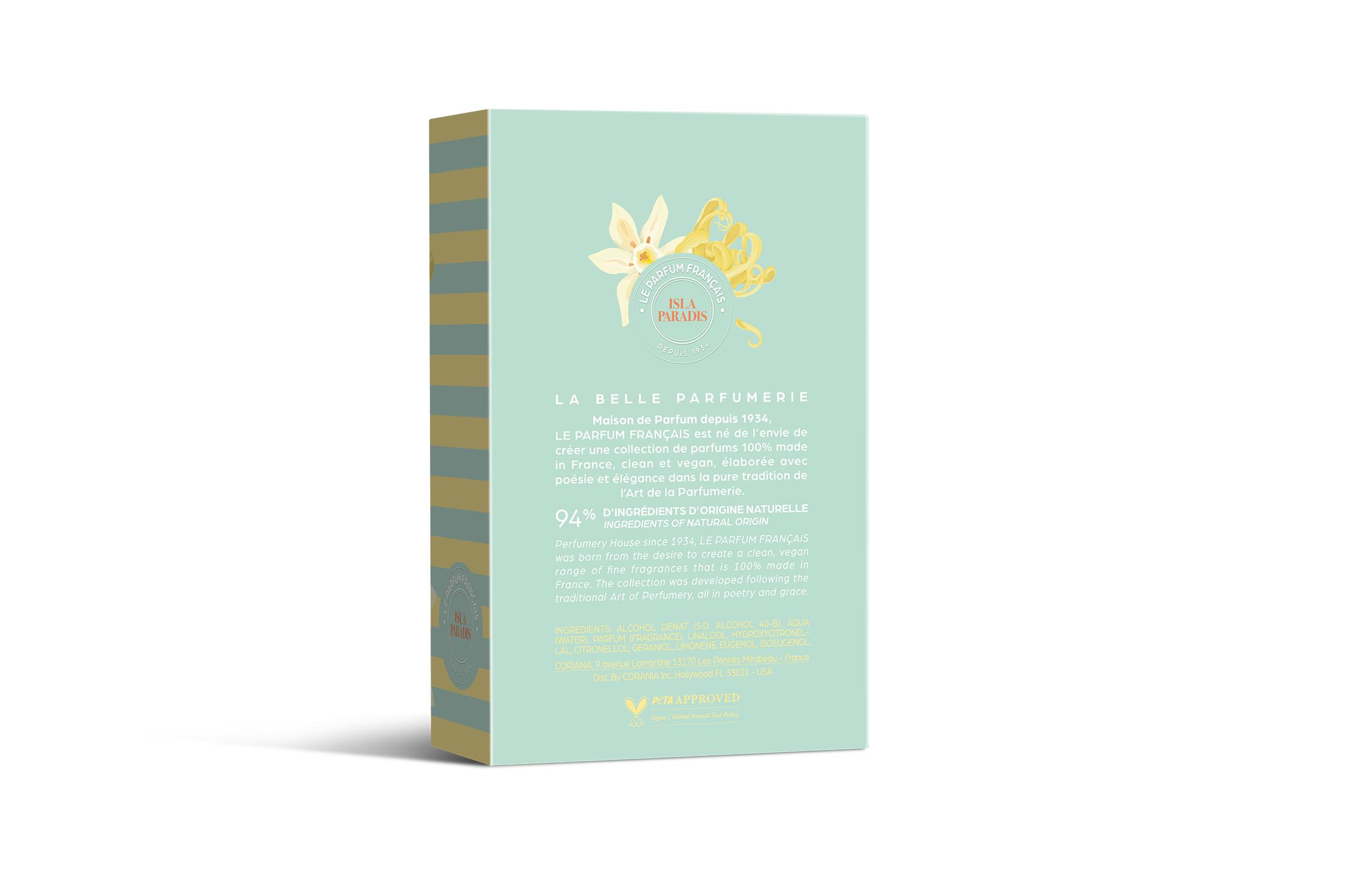 Le Parfum Français - Distributed by Scents of Europe - Wholesale Perfume/Eau de Toilette - ISLA PARADIS Eau de Toilette 3.5 floz3