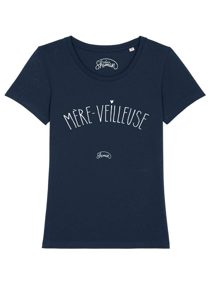 Wonderful Mother Navy Dames T-shirt voor wholesale door Le Roi du T-shirt